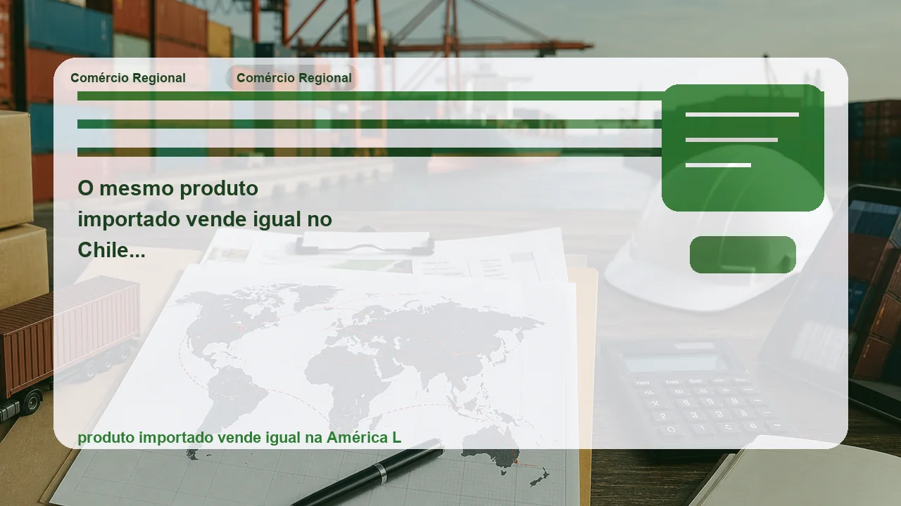 Ilustração editorial sobre o mesmo produto importado vende igual no chile, no peru e no brasil ou essa conta muda mais do que parece?