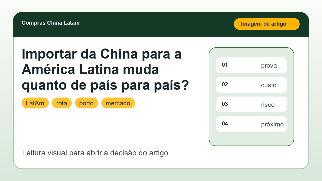 Imagem principal sobre Importar da China para a América Latina muda quanto de país para país?