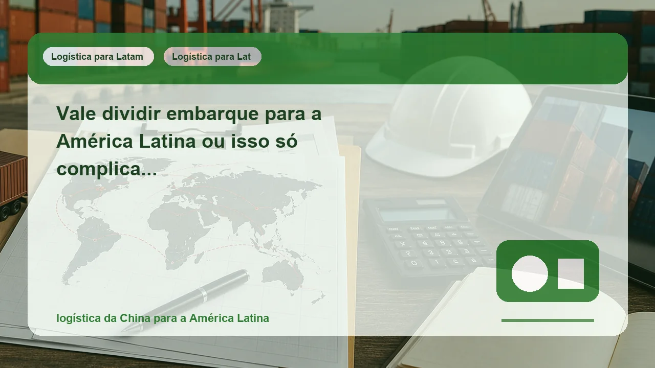 Vale dividir embarque para a América Latina ou isso só complica mais o custo final?