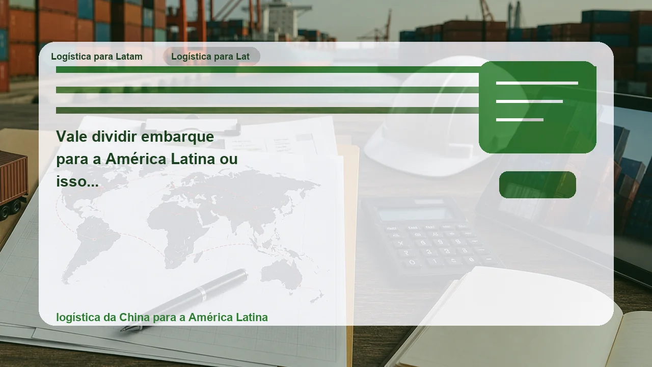 Ilustração editorial sobre vale dividir embarque para a américa latina ou isso só complica mais o custo final?